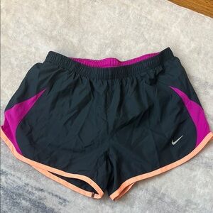 Nike Women's Black and Purple Athletic Shorts
